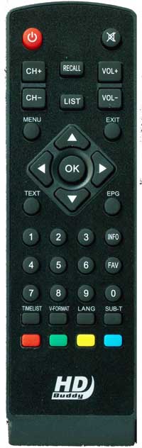 Remote Control for HDBuddy Freeview Receiver